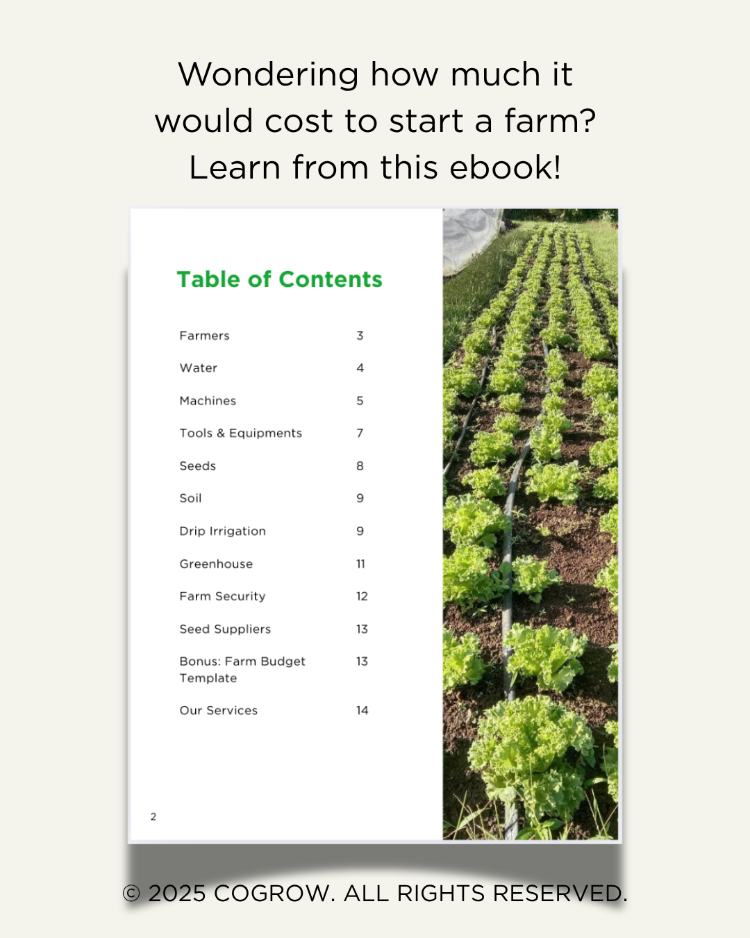 Ebook: Essential Investments to Start a Farm